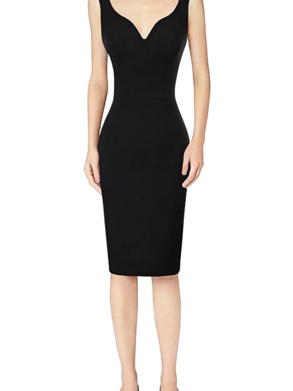 Classic Black Sheath Dress - Women's Elegance - Picture 2 of 3